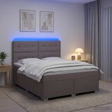  Boxspring krevet s madracem Sivosmeđa 140 x 190 cm Tkanina Smeđesiva 144 x 190 x 140.5 cm | Shoptok.si