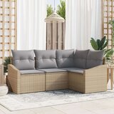  set vrtnarskih kavčev set 4 siva, naravna ratan, poliester blazine, (22065035) | Shoptok.si
