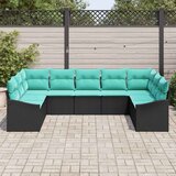  Set sofe 9 kom. Crna poliratan 289 x 178,5 x 85 cm | Shoptok.si