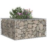  Gabionski uzdignuti krevet Srebrno 80 x 80 x 40 cm - 80 x 80 x 40 cm | shoptok.hr