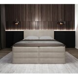 MID.YOU POSTELJA BOXSPRING 160 cm x 200 cm , les, tekstil, leseni material krem barve | Shoptok.si