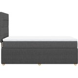  Krevet s oprugama i madracem tamnosivi 100 x 200 cm od tkanine | shoptok.hr