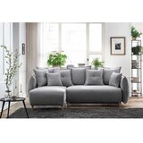 Atelier Del Sofa Kutna sofa na razvlačenje Puffy, 255 x 165 cm, Siva Cijene