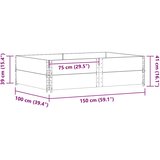  Vrtna sadilica crna 150x100 cm od masivne borovine | Eponuda.ba
