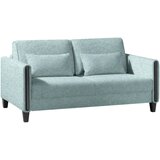 Niels Andersson ZOFA S POSTELJNO FUNKCIJO, črna, svetlo modra les, tekstil | Shoptok.si