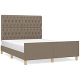 The Living Store Posteljni okvir z vzglavjem taupe 140x200 cm blago - Posteljni Okvir Z Vzglavjem, (21531620) | Shoptok.si