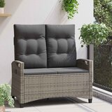 Vrtna klupa s jastukom Siva i tamno siva 105 x 60 x 112 cm | Eponuda.com