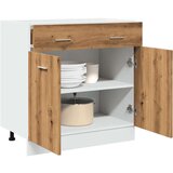 vidaXL Spodnja omarica s predalom artisan hrast 80x46x81,5 cm inž. les | Shoptok.si