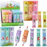 Highlighter Set Pink Blue Animal Motif Two Tips 3pcs Cene
