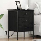  Noćni ormar 2 pcs Crni hrast 42 x 41 x 61 cm Konstruirano drvo | shoptok.hr
