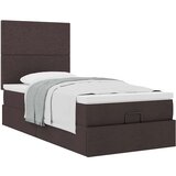 vidaXL otomanski okvir kreveta s madraca tamnosmeđi 90x190cm tkanine | shoptok.hr