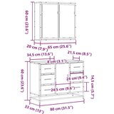 vidaXL 2-dijelni set kupaonskog namještaja boja hrasta sonome drveni | shoptok.hr