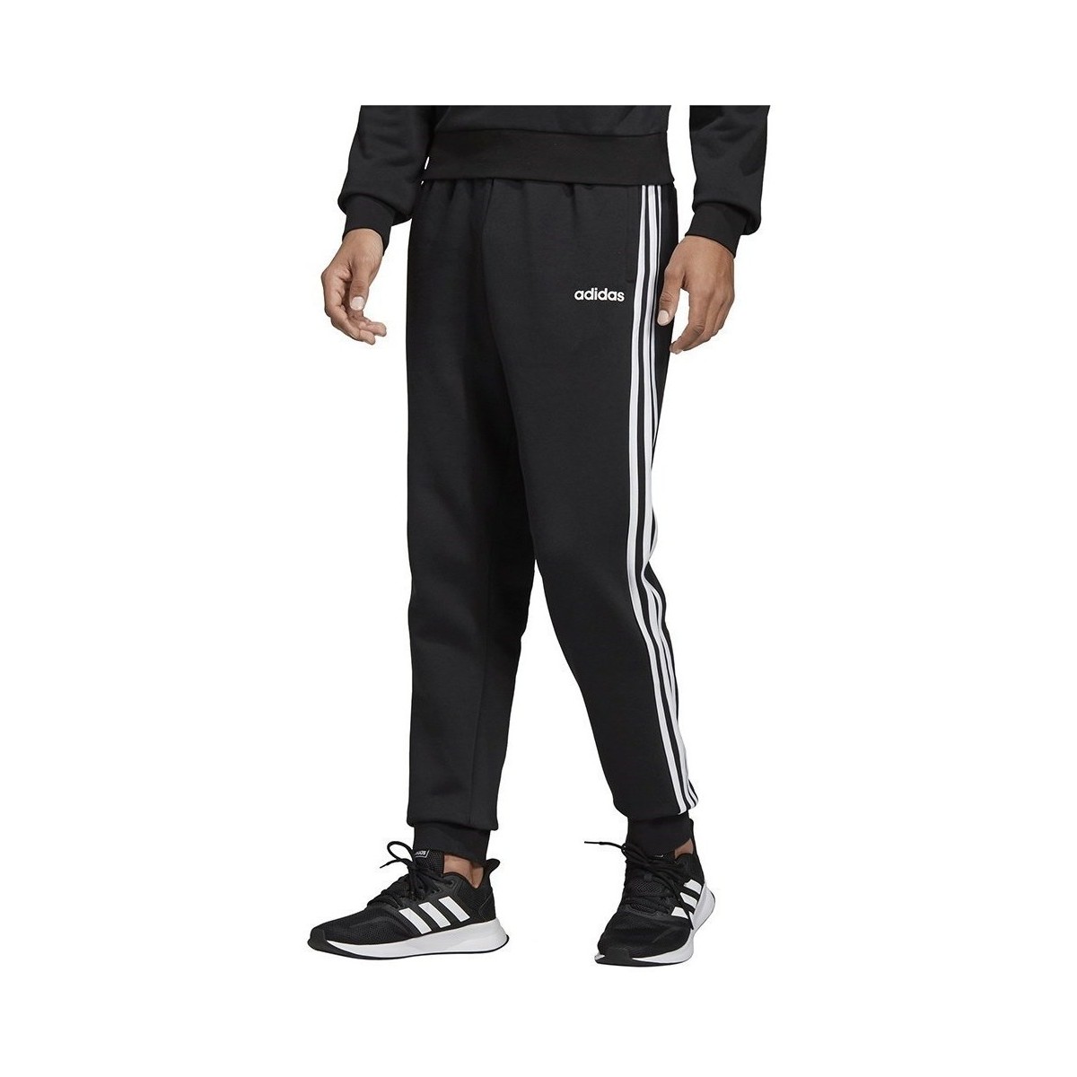 Adidas Hlače Essentials 3 Stripes Tapered Črna Cene