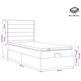  Podesivi krevet s madracem Sivosmeđa 90 x 190 cm Tkanina - Sivosmeđa 90 x 190 cm Dizajn linija | shoptok.hr