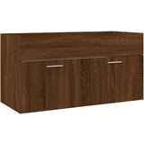  2-dijelni set kupaonskog namještaja boja smeđeg hrasta drveni | shoptok.hr