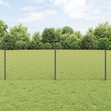 vidaXL Ograda od lanca s 10 U postova Siva 0.8x10 m Čelik Cijene