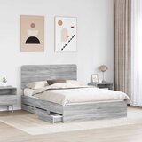  Krevetna konstrukcija Siva Sonoma 140 x 200 cm Inženjersko Drvo | shoptok.hr