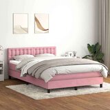  Boxspring - Krevet s oprugama i madracem LED ružičasti 160x210 cm baršunasti - Ružičasta 160 x 210 cm gumbi | shoptok.hr