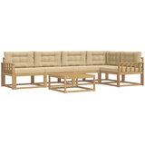  Set vanjskih sofa 6 kom. Bijela i bež Poliester | shoptok.hr