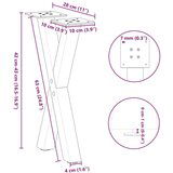  Noge za stolić u obliku slova X 2 kom bijele 28x(42-43) cm | shoptok.hr