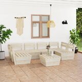 Maison Chic Seti vrtnega pohištva - Vrtna garnitura iz palet 7-delna impregnirana smrekovina, (21797363) | Shoptok.si
