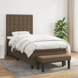 The Living Store Box spring postelja z vzmetnico temno rjava 100x200 cm blago - Box Spring Postelja, (21516122) Cene