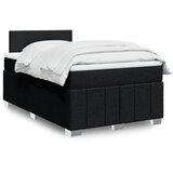 vidaXL Box spring postelja z vzmetnico črn 120x200 cm blago | Shoptok.si