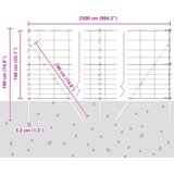 vidaXL Ograda za polje 1.4x25 m od pocinčane čelika | shoptok.hr