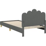  Krevet za djecu s uzglavljem Tamnosiva 80 x 200 cm Tkanina | shoptok.hr