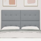  Naslon za glavu s gumbima Svjetlosiva 160 cm Tkanina | shoptok.hr