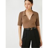 Koton Polo Neck Knitwear Sweater Short Sleeve Cashmere Textured | ePonuda.com