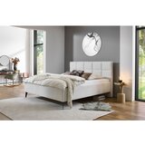 Meise Möbel Bež zakonska postelja s prostorom za shranjevanje z letvenim dnom 200x200 cm Paulo – | Shoptok.si