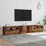 vidaXL TV omarica z LED starinski les 260x35x40 cm inženirski les | Shoptok.si