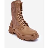 Kesi Women's lace-up work boots dark beige Marlissa | shoptok.hr