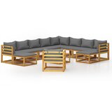 The Living Store Vrtna sedežna garnitura 12-delna z blazinami trden akacijev les - Vrtna Garnitura, (21468180) | Shoptok.si