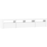 TV ormarić s LED svjetlima bijeli 210x35x40 cm | Eponuda.com