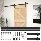  Klizna vrata s priborom za montažu 90 x 210 cm masivna borovina | shoptok.hr