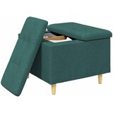  Otoman za pohranu Tamnozelena 60 x 60 x 45 cm tkanina | shoptok.hr