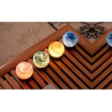 Gingko LED namizna svetilka v temni naravni barvi s steklenim senčilom (višina 13 cm) Galaxy Breeze – | Shoptok.si