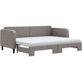  The Living Store Izvlečna dnevna postelja z vzmetnico taupe 80x200 cm blago - Izvlečna Dnevna Postelja, (21457835) | Shoptok.si