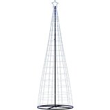 vidaXL Osvetljena novoletna jelka stožec 550 LED modra 304 cm | Shoptok.si