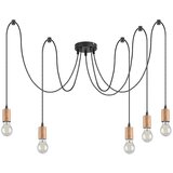 Rabalux 72075 - Luster na sajli DOLLIEN, 5xE27/60W/230V, dizajn pauk, bukovina | Eponuda.com