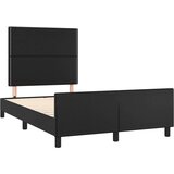  Posteljni okvir z vzglavjem črn 120x200 cm umetno usnje, (20739662) | Shoptok.si