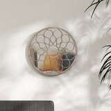 vidaXL ogledalo peščeno 60x3 cm železno okroglo za notranjo uporabo | Shoptok.si