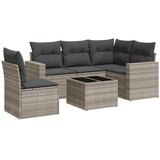  6-dijelni set vrtnih sofa od poliratana s jastucima svjetlosivi | shoptok.hr
