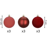  Ca1537 set božićnih kuglica 8 cm 9 kom. | shoptok.hr