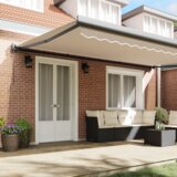 vidaXL Avtomatska retraktibilna tenda Bež 500x300 cm, Tenda za zamenjavo blaga za okvir 5x3 m Bež | Shoptok.si