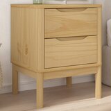 vidaXL Nočna omarica voščeno rjava 45x39x57 cm trdna borovina | Shoptok.si