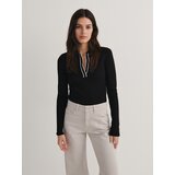 Reserved polo pulover - črna | Shoptok.si