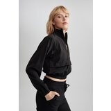 Defacto Fit Crop High Neck Woven Cardigan | Shoptok.si